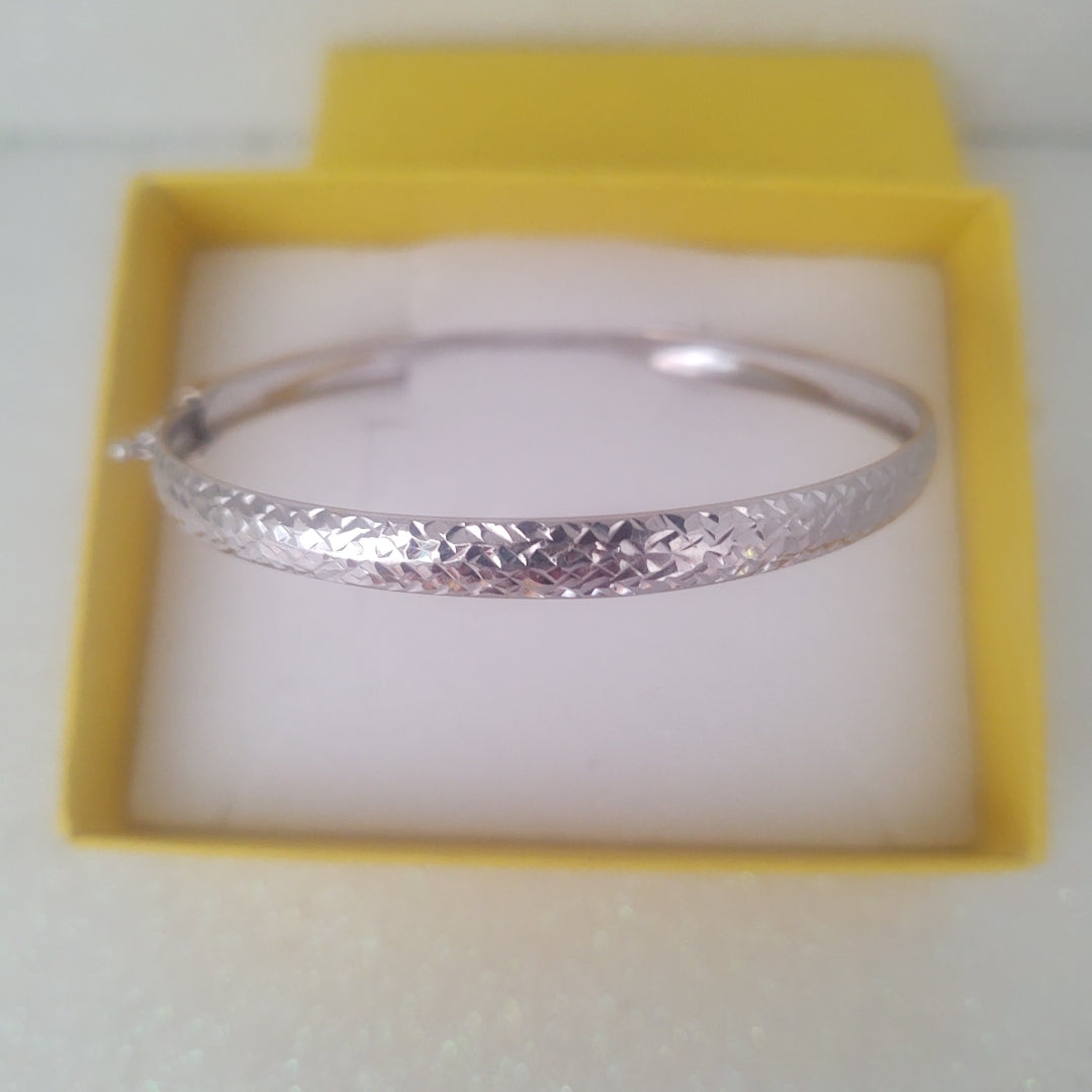 PULSERA RIGIDA ORO, ORO BLANCO 14 K 4.6 GRMS (SEMINUEVO)