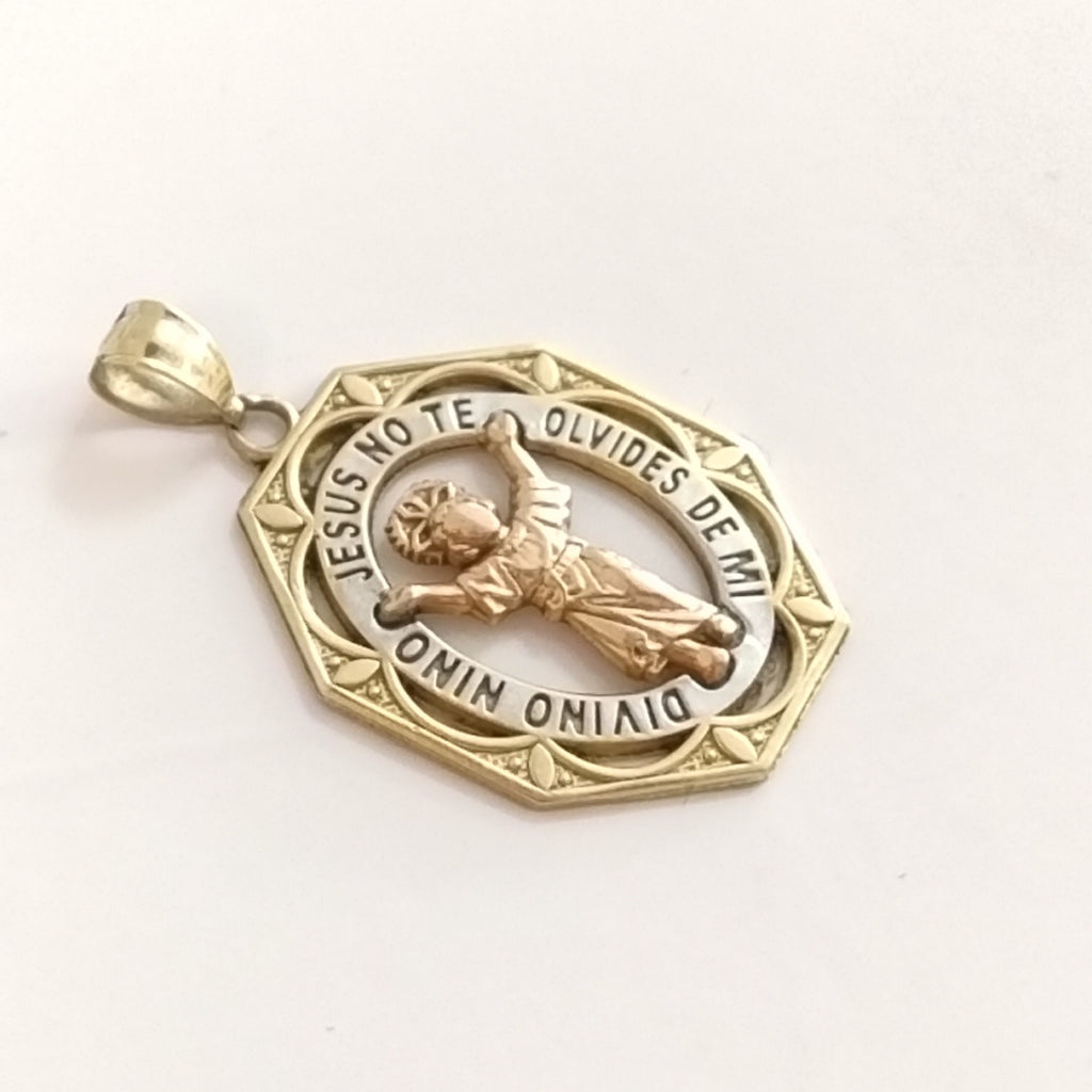 MEDALLA RELIGIOSA ORO,ORO COMBINADO 14 K 2,50 GRMS (SEMINUEVO)