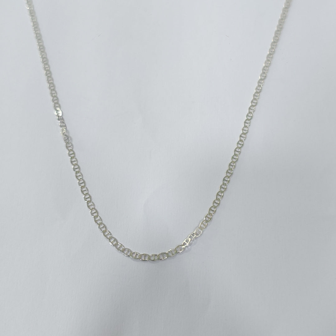 CADENA TEJIDO GUCHI PLATA .925 55 CM 3.5 GR (NUEVO)