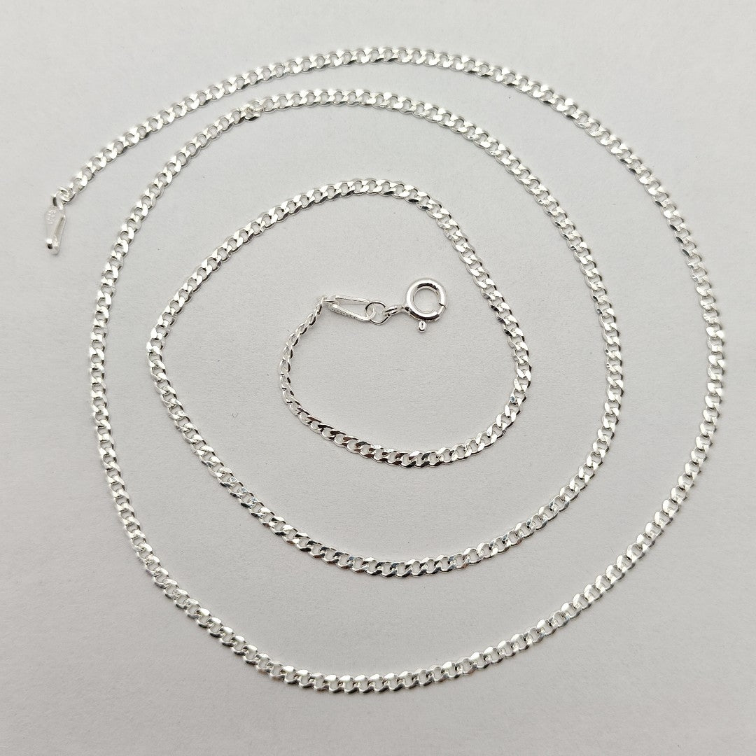 CADENA TEJIDO BARBADO PLATA .925 60 CM 5.8 GR (NUEVO)