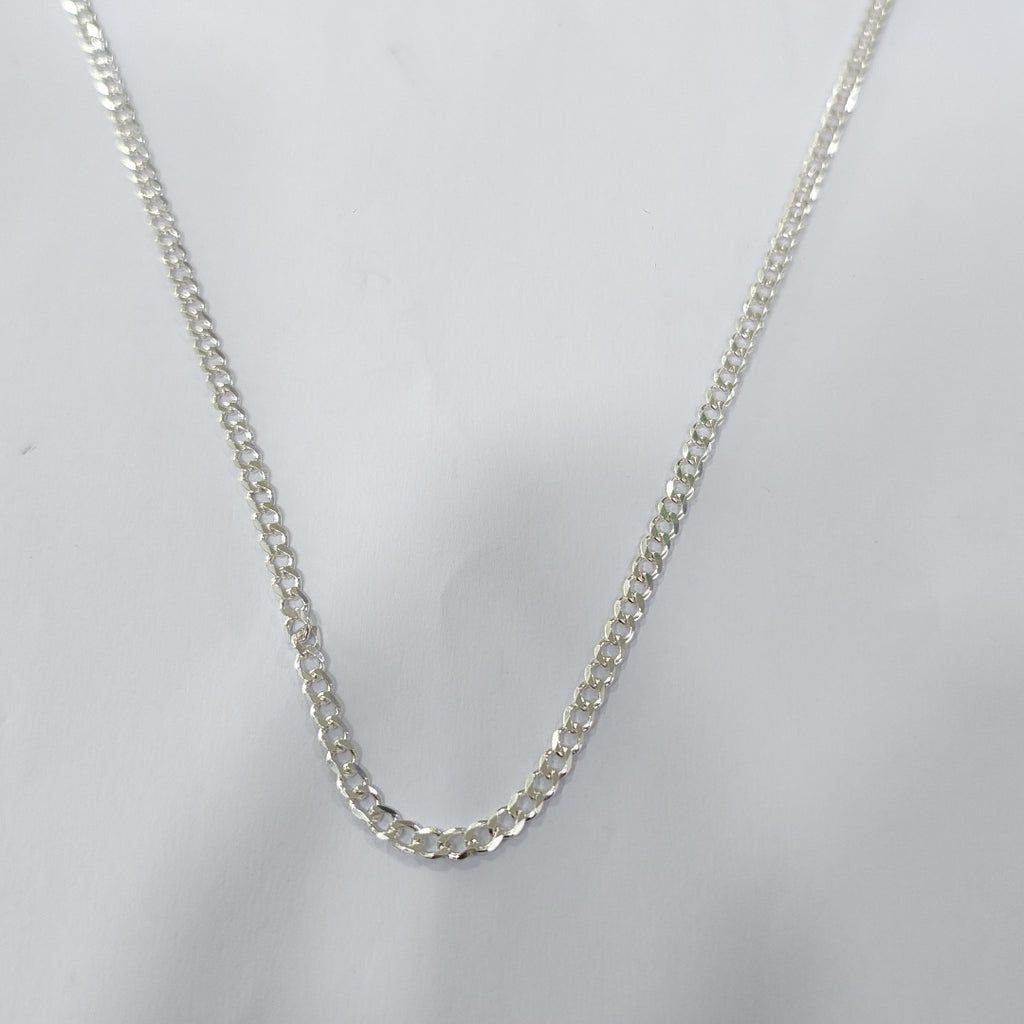 CADENA TEJIDO BARBADO PLATA .925 60 CM 13 GR (NUEVO)