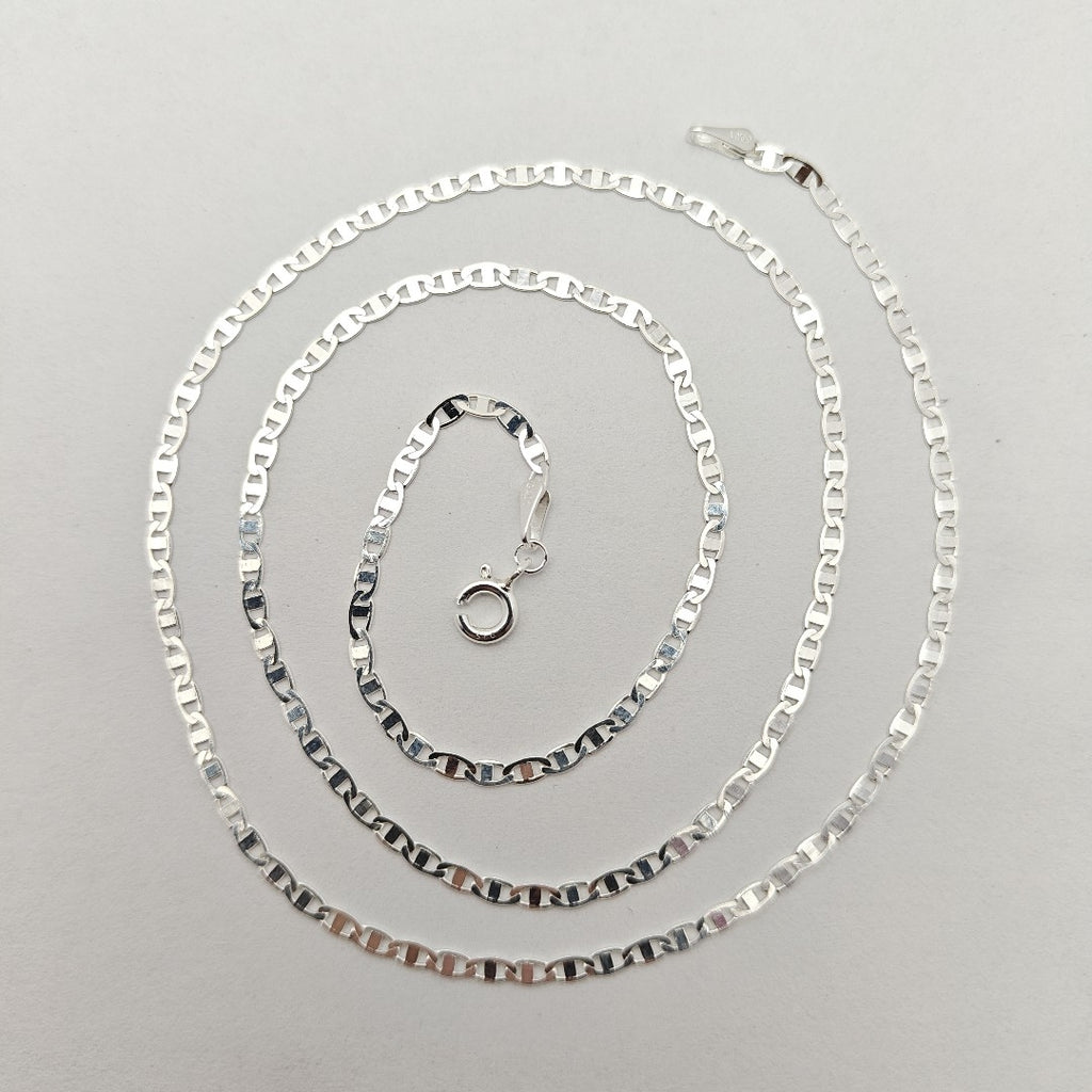 CADENA TEJIDO ESPEJO PLATA .925 55 CM 3.9 GR (NUEVO)
