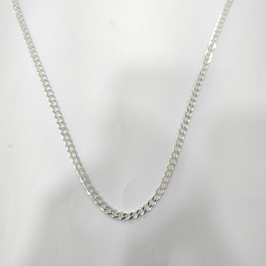 CADENA TEJIDO BARBADO PLATA .925 55 CM 12.8 GR (NUEVO)