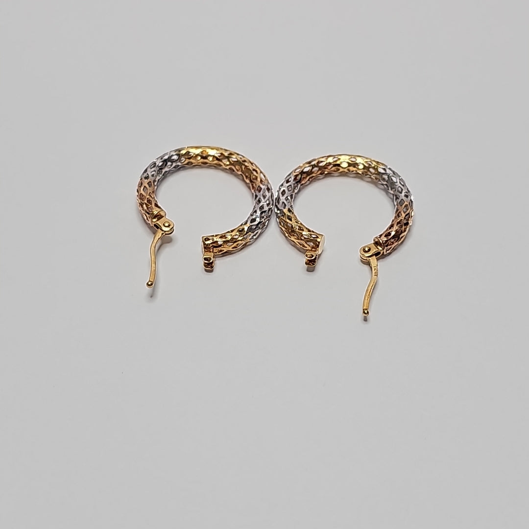 ARRACADAS PAR ORO,ORO COMBINADO 14 K 1,80 GRMS (SEMINUEVO)