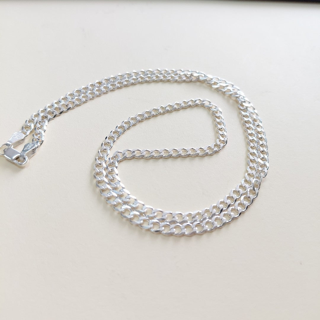 CADENA TEJIDO BARBADO PLATA .925 60 CM 12.9 GR (NUEVO)