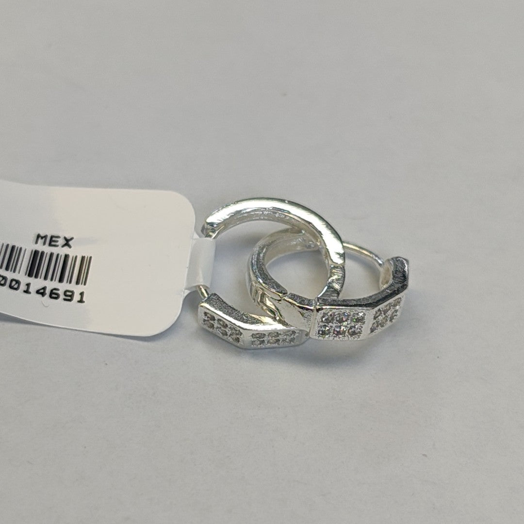 ARRACADAS C/CIRCONIAS PLATA .925 2.6 GR (NUEVO)