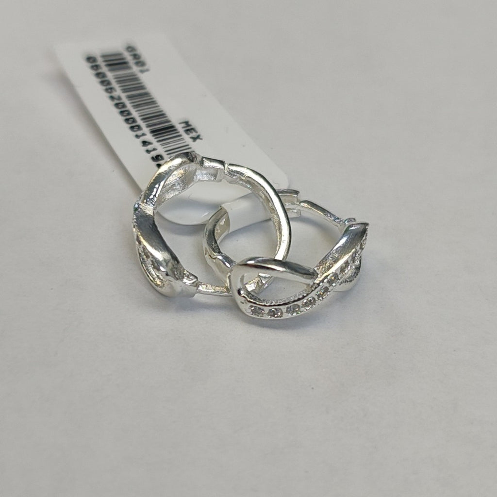 HUGGIES INFINITO CIRCONIAS PLATA .925 2.3 GR (NUEVO)
