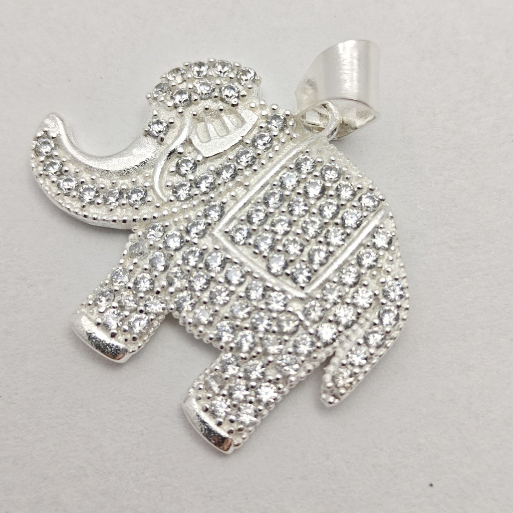 DIJE ELEFANTE C/CIRCONIAS PLATA .925 5.2 GR (NUEVO)