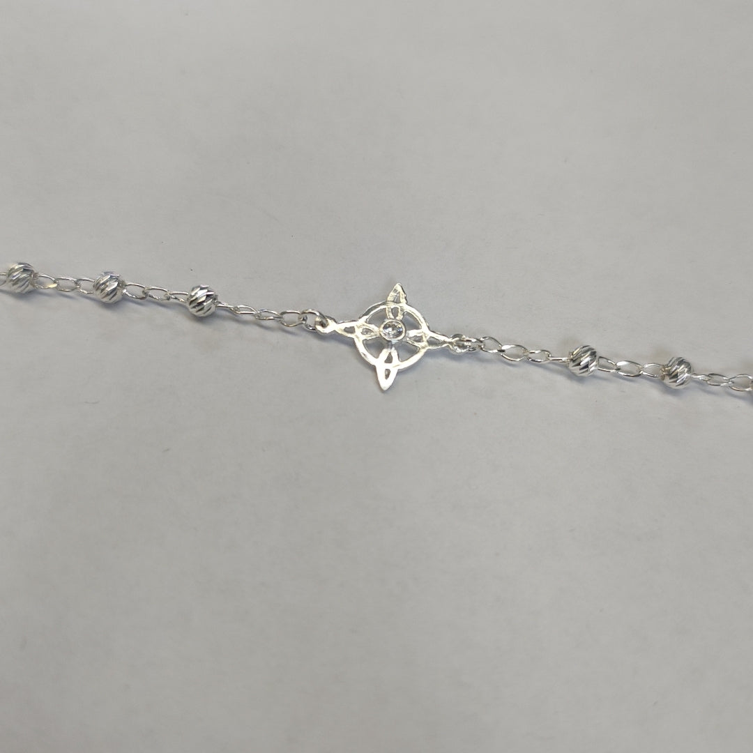 PULSERA TEJIDO ESPECIAL PLATA .925 18 CM 3 GR (NUEVO)