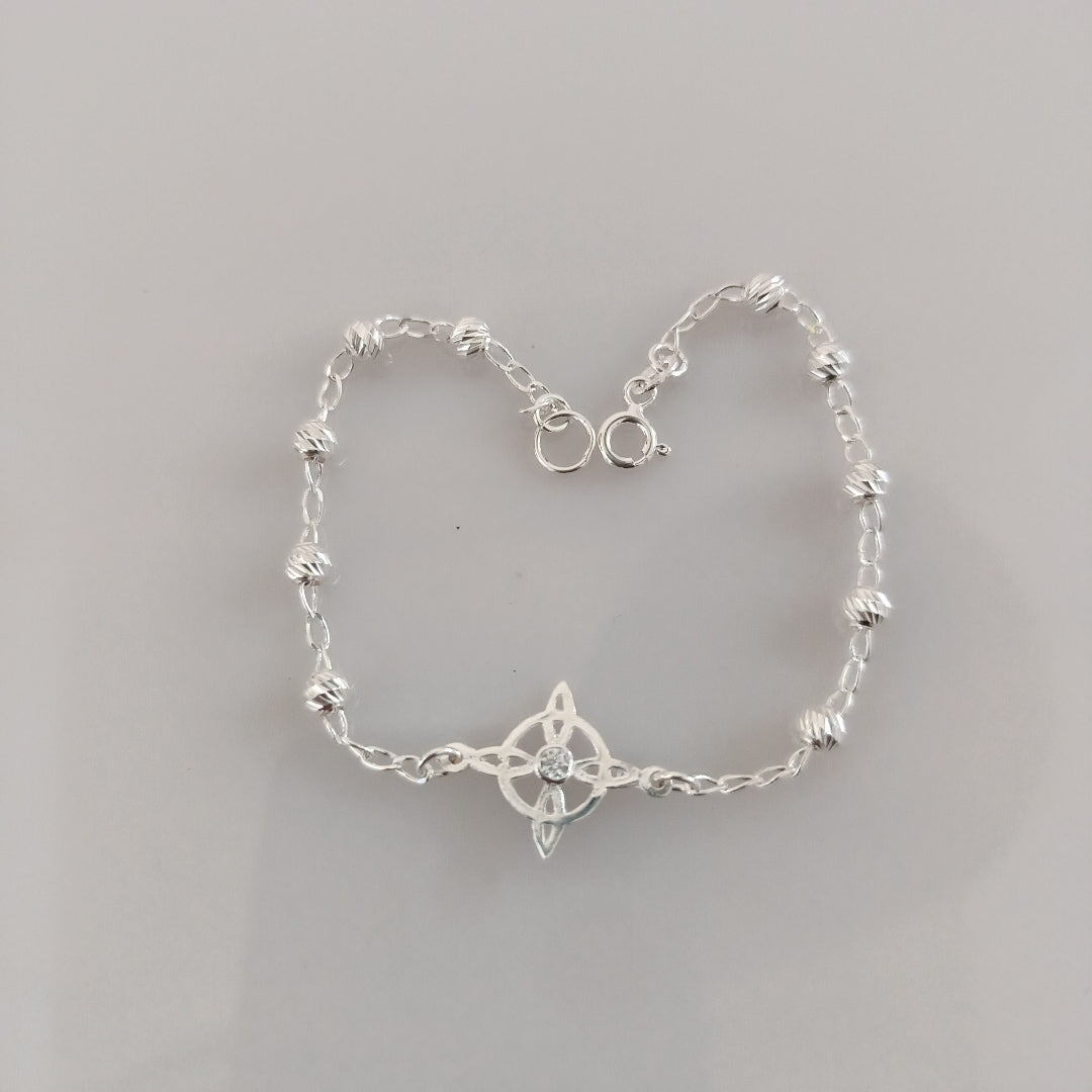 PULSERA TEJIDO ESPECIAL PLATA .925 18 CM 2.8 GR (NUEVO)