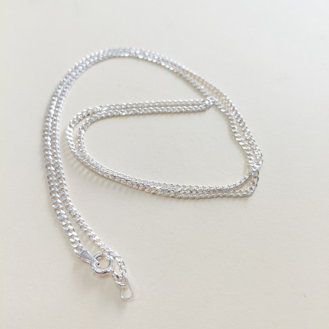 CADENA TEJIDO BARBADO PLATA .925 60 CM 6.1 GR (NUEVO)