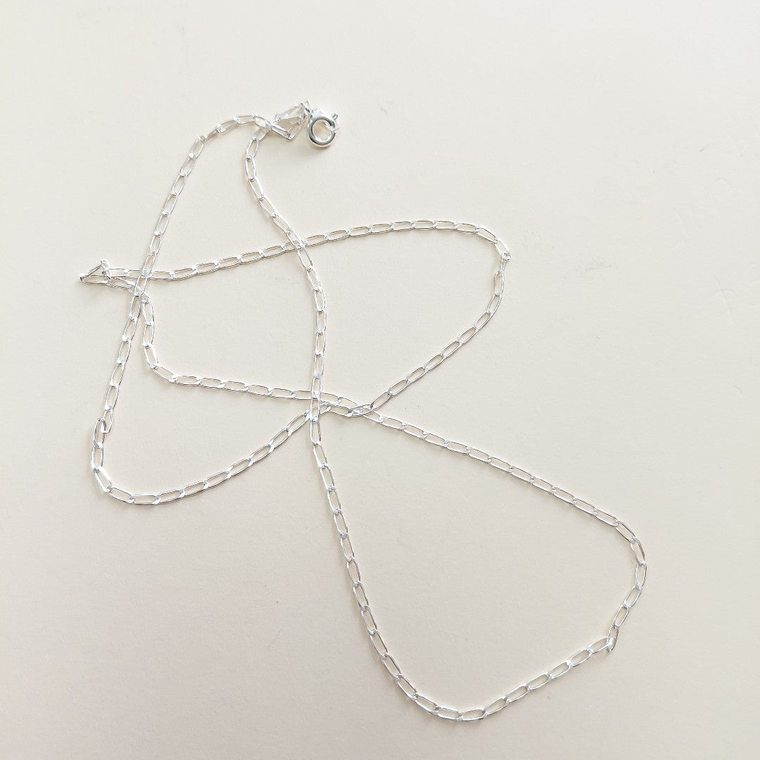 CADENA TEJIDO ESLABONES PLATA .925 60 CM 3.1 GR (NUEVO)