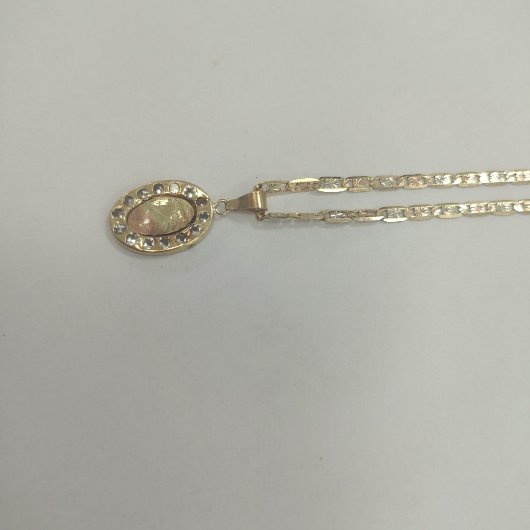 CADENA,DIJE ORO,ORO COMBINADO 14 K 5,30 GRMS (SEMINUEVO)