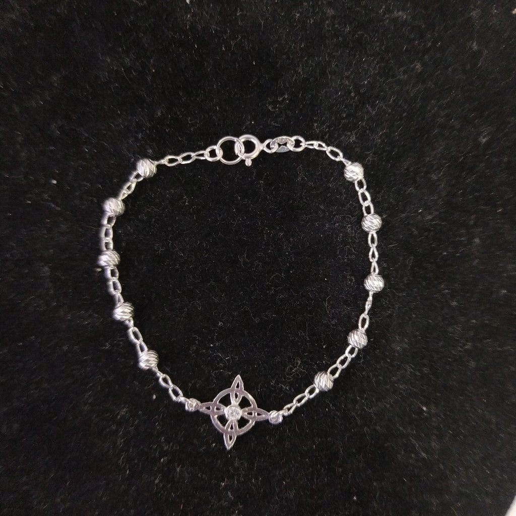 PULSERA TEJIDO ESPECIAL PLATA .925 18 CM 2.8 GR (NUEVO)
