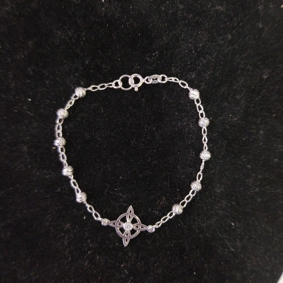 PULSERA TEJIDO ESPECIAL PLATA .925 18 CM 2.8 GR (NUEVO)
