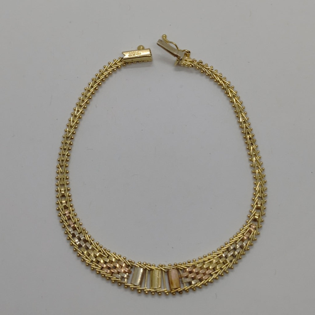 PULSERA ORO COMBINADO 14 K 8.3 GRMS (SEMINUEVO)