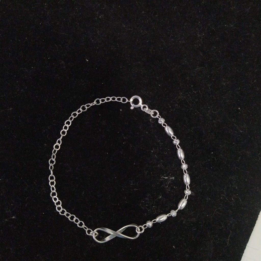 PULSERA TEJIDO INFINITO PLATA .925 18 CM 2.4 GR (NUEVO)