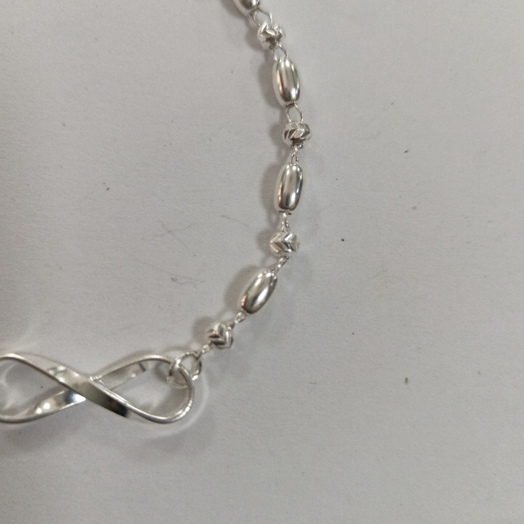 PULSERA TEJIDO INFINITO PLATA .925 18 CM 2.4 GR (NUEVO)