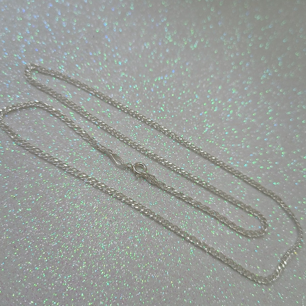 CADENA TEJIDO ESLABONES PLATA .925 55 CM 4.1 GR (NUEVO)