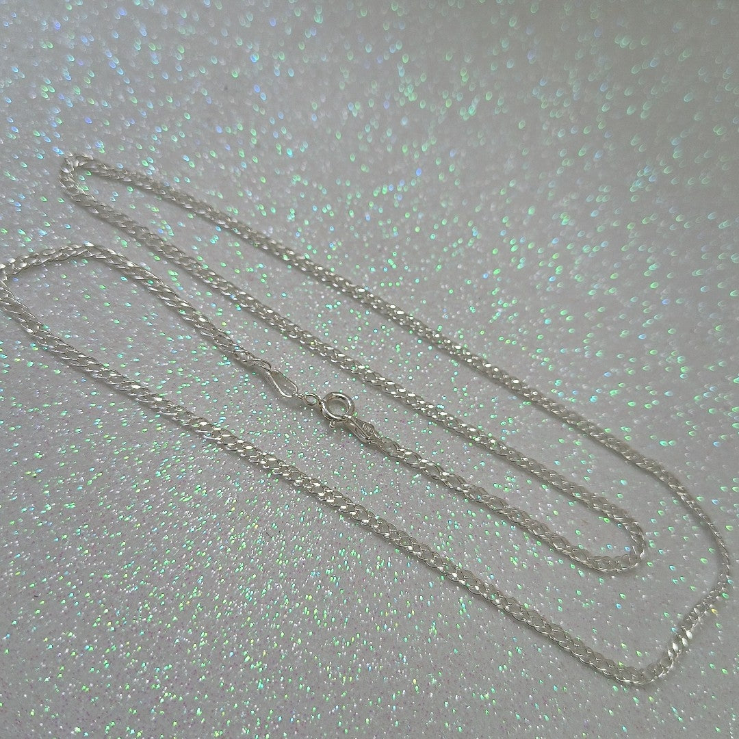 CADENA TEJIDO ESLABONES PLATA .925 55 CM 4.1 GR (NUEVO)