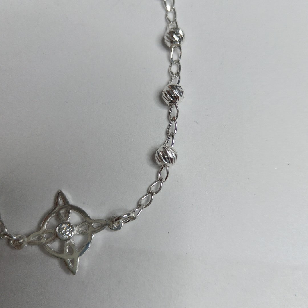 PULSERA TEJIDO ESPECIAL PLATA .925 18 CM 2.9 GR (NUEVO)