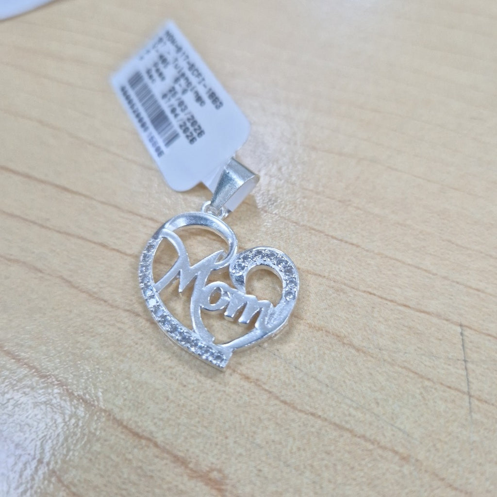 DIJE CORAZON C/CIRCONIAS PLATA .925 3.3 GR (NUEVO)