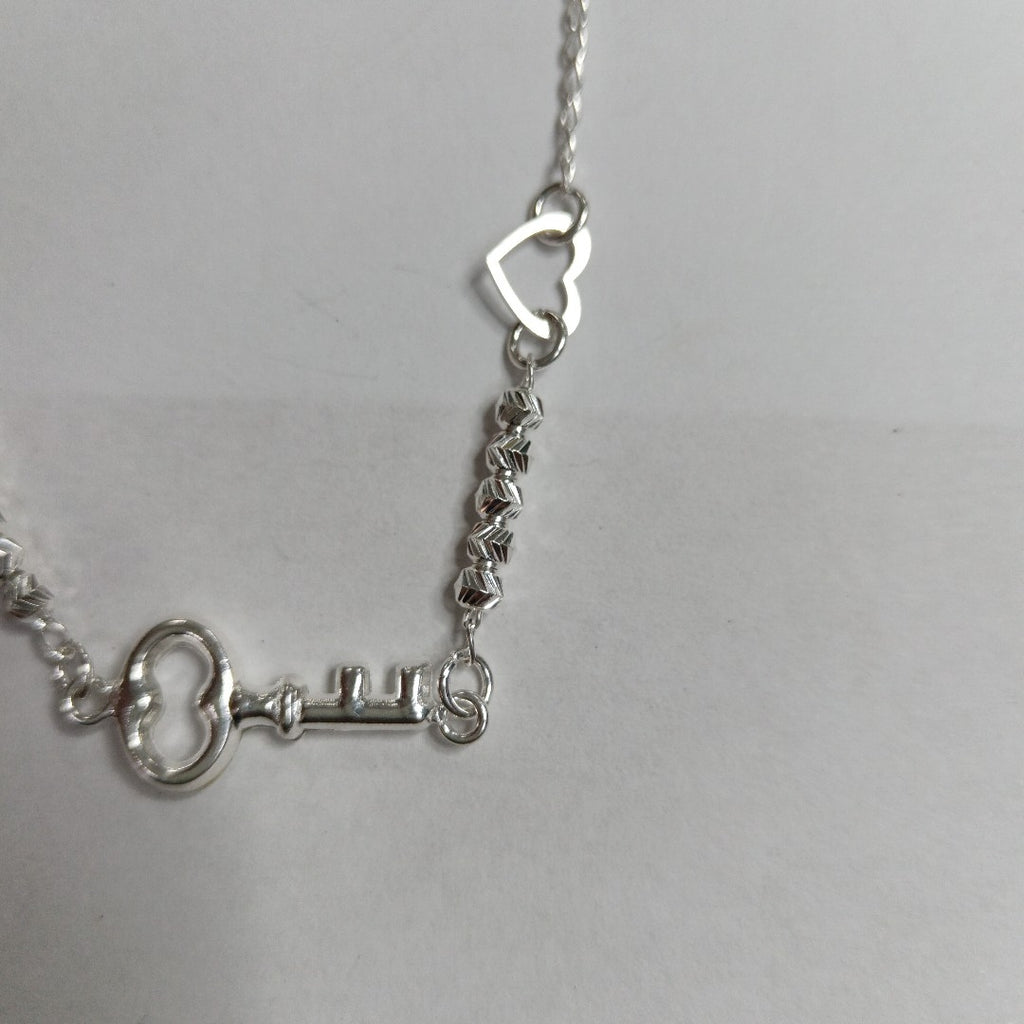 PULSERA TEJIDO LLAVE PLATA .925 18 CM 2.3 GR (NUEVO)