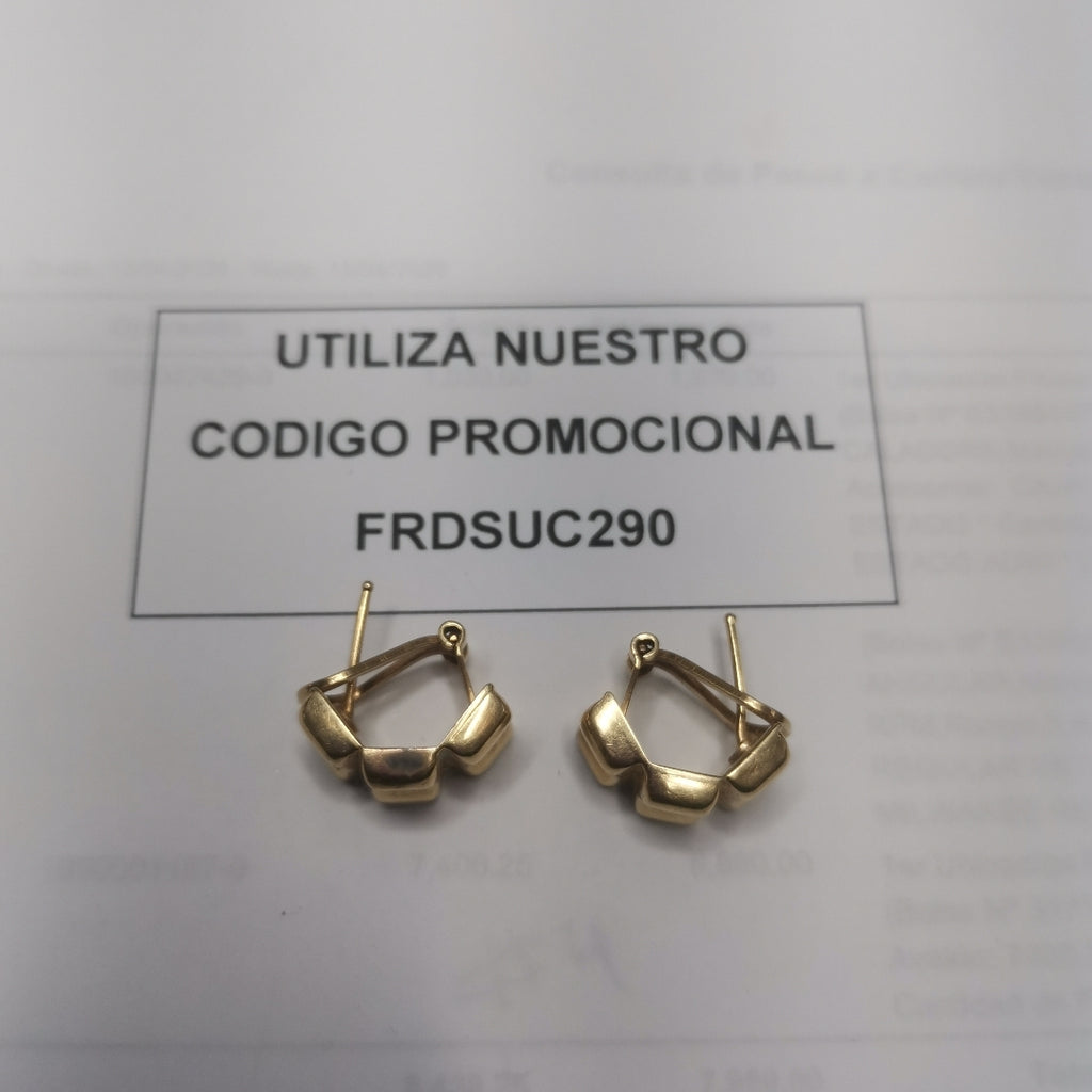 ARETES PAR ORO 14 K 4.6 GRMS (SEMINUEVO)