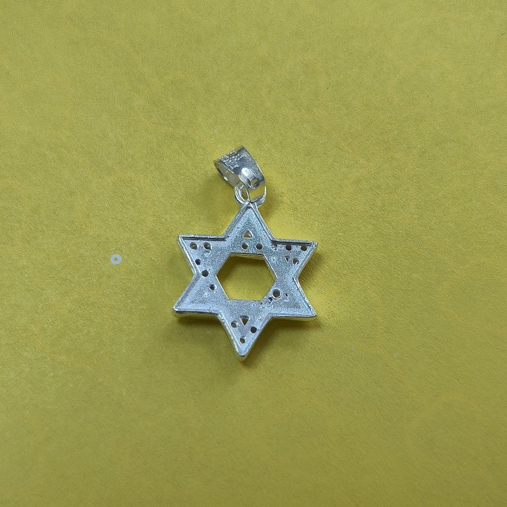 DIJE ESTRELLA DE DAVID C/CIRCONIAS PLATA .925 2.7 GR (NUEVO)