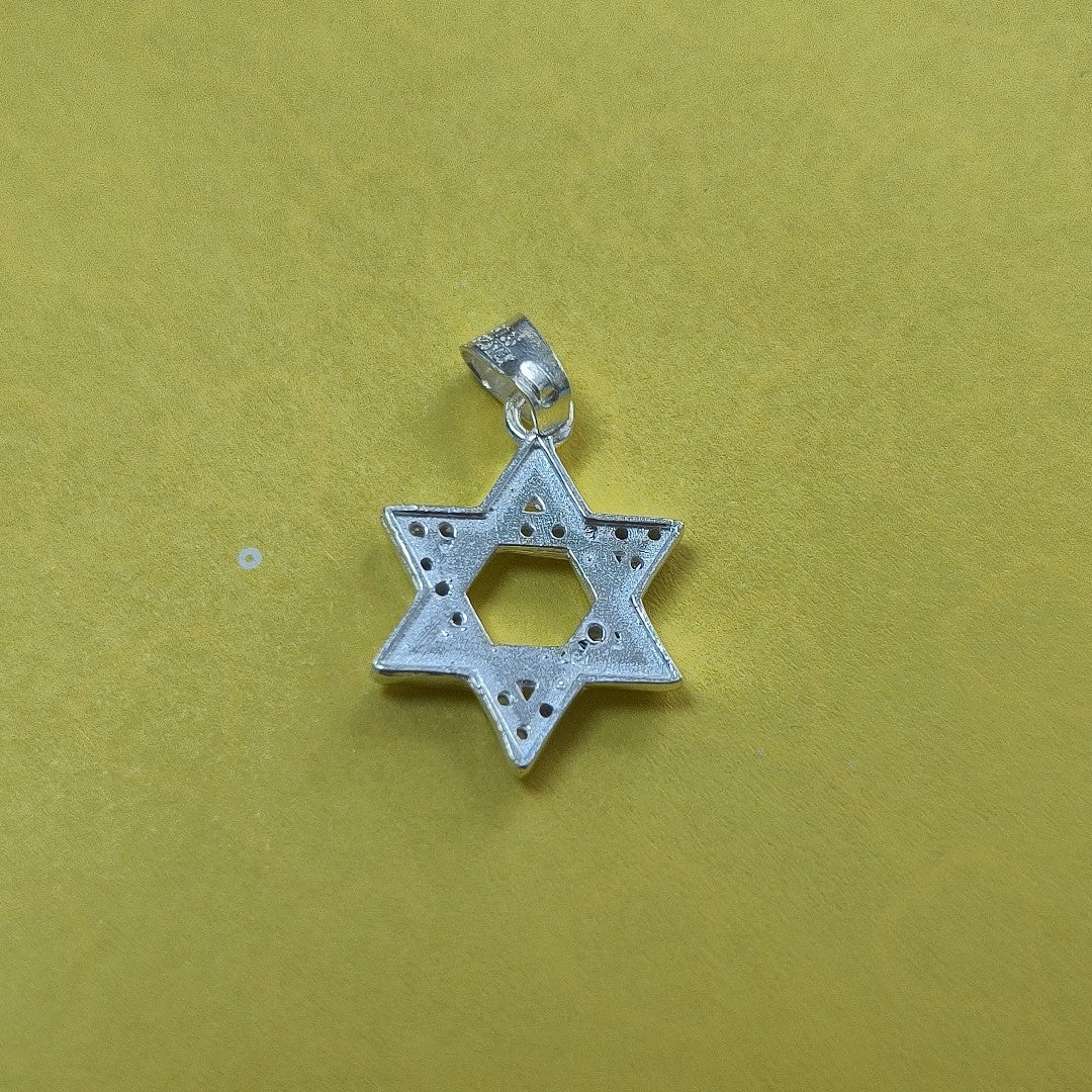 DIJE ESTRELLA DE DAVID C/CIRCONIAS PLATA .925 2.7 GR (NUEVO)