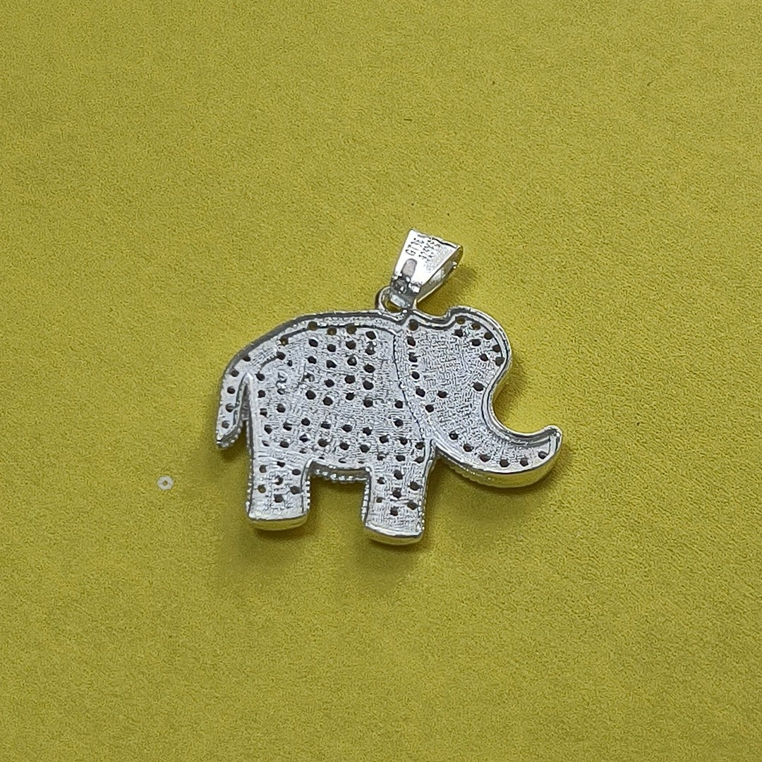 DIJE ELEFANTE C/CIRCONIAS PLATA .925 5.4 GR (NUEVO)
