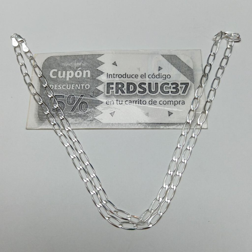CADENA TEJIDO ESLABONES PLATA .925 60 CM 10.6 GR (NUEVO)