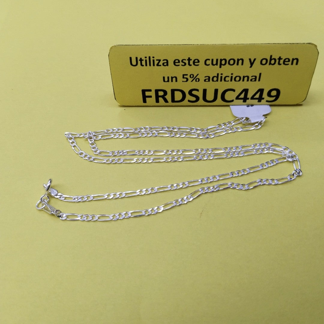 CADENA TEJIDO 3X1 PLATA .925 55 CM 4.2 GR (NUEVO)