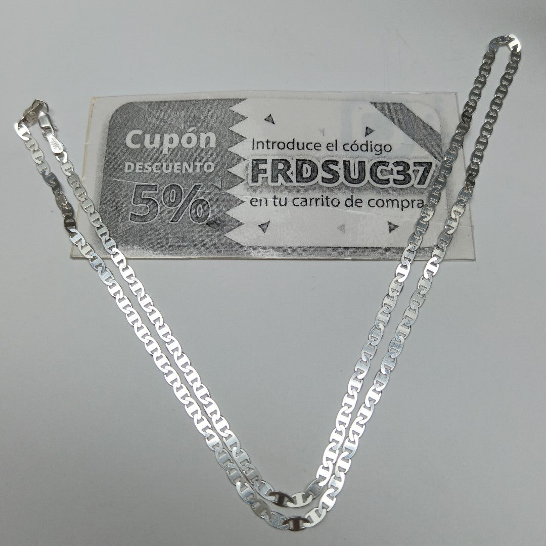 CADENA TEJIDO GUCHI PLATA .925 60 CM 9.9 GR (NUEVO)