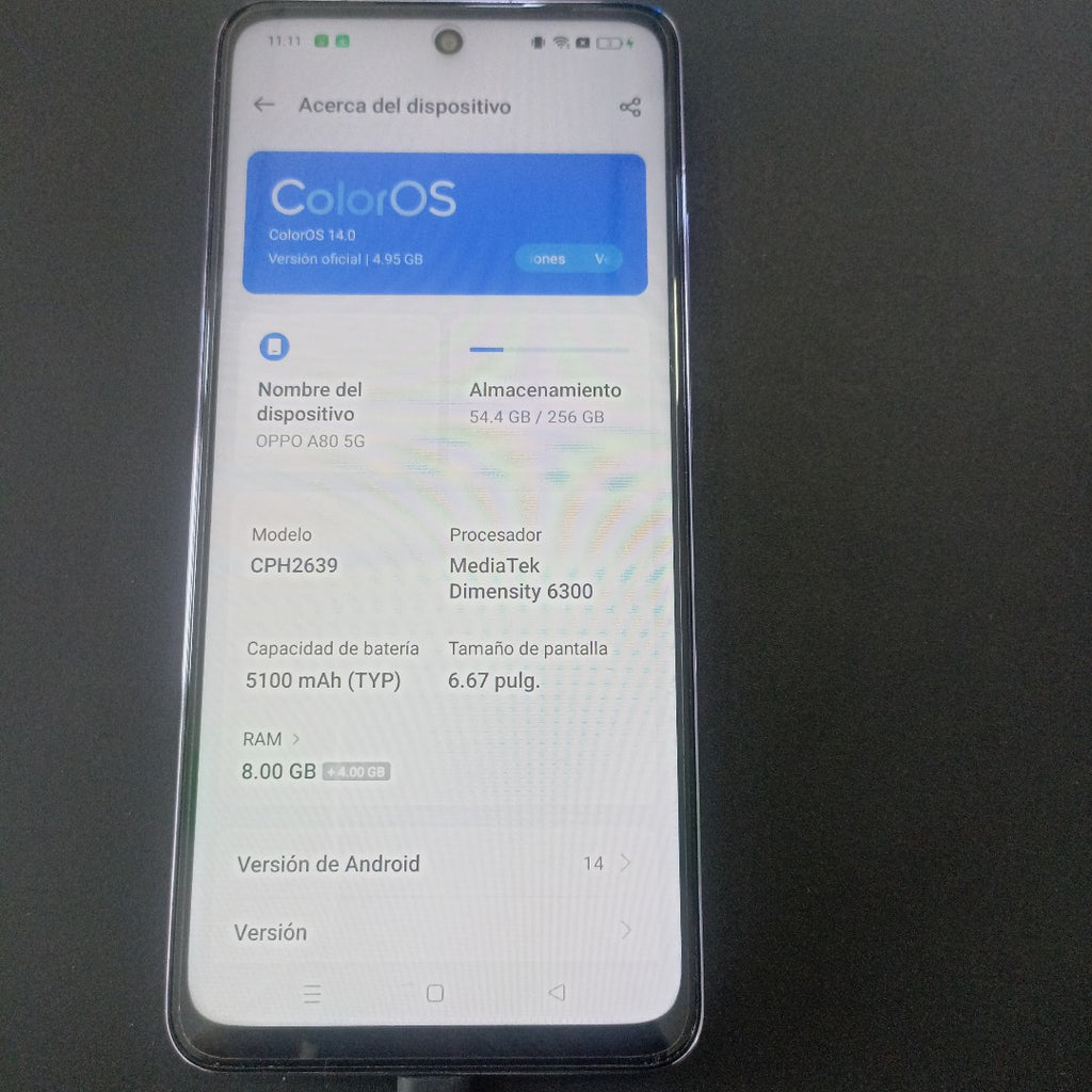 CELULAR OPPO  A80 5G CPH2639 (2024) 256 GB 8 GB RAM (SEMINUEVO)