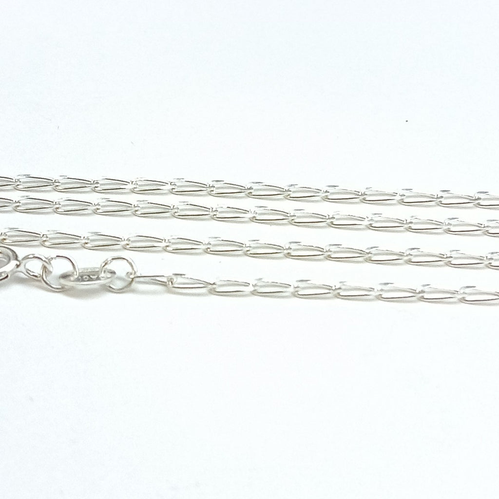 CADENA TEJIDO ESLABONES PLATA .925 55 CM 2.9 GR (NUEVO)