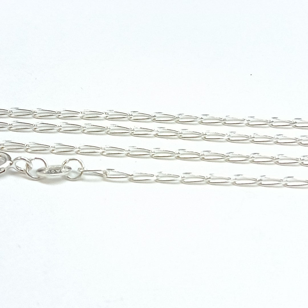 CADENA TEJIDO ESLABONES PLATA .925 55 CM 2.9 GR (NUEVO)