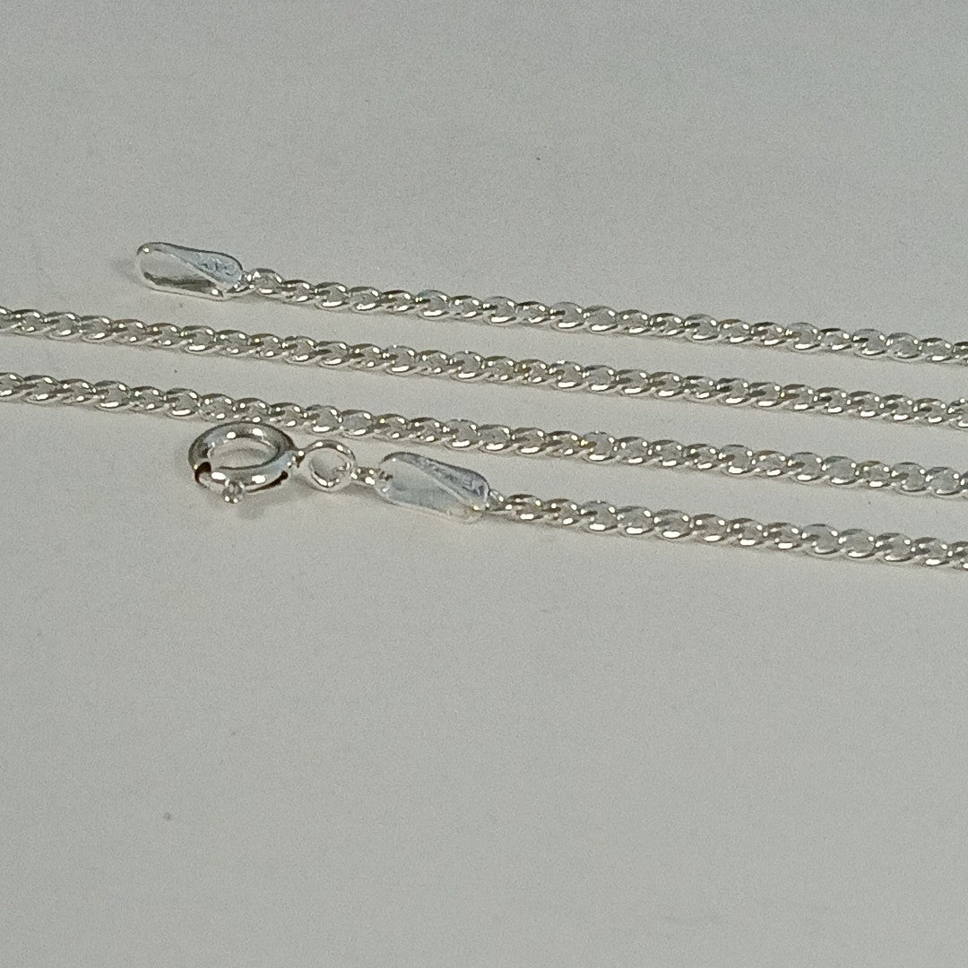 CADENA TEJIDO BARBADO PLATA .925 55 CM 5 GR (NUEVO)