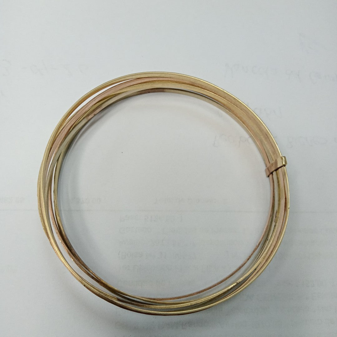 SEMANARIO DE PULSERAS ORO 14 K 21.4 GRMS (SEMINUEVO)