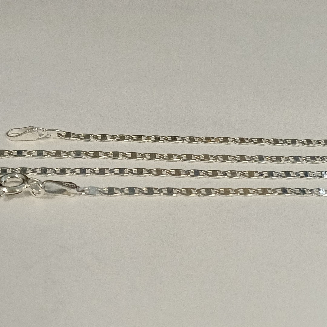 CADENA TEJIDO ESPEJO PLATA .925 55 CM 3.8 GR (NUEVO)