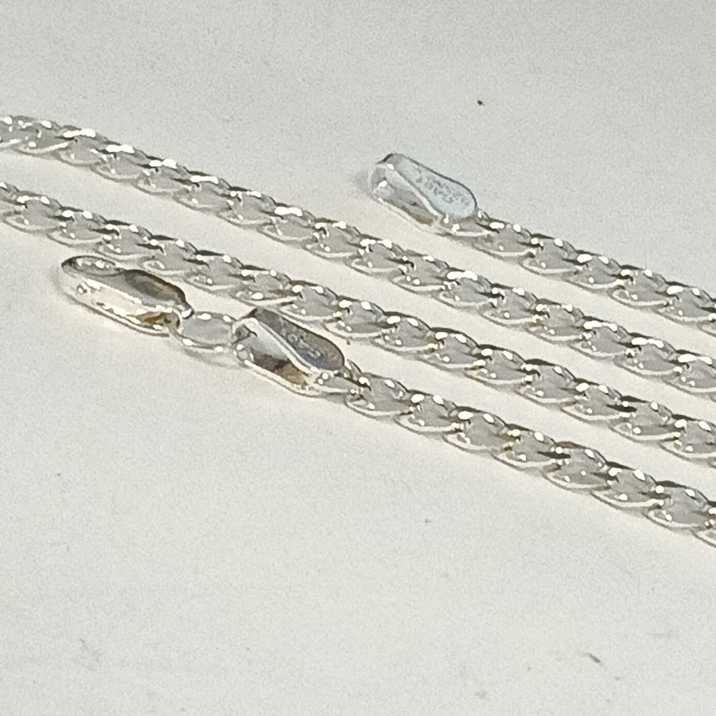 CADENA TEJIDO BARBADO PLATA .925 55 CM 12.8 GR (NUEVO)