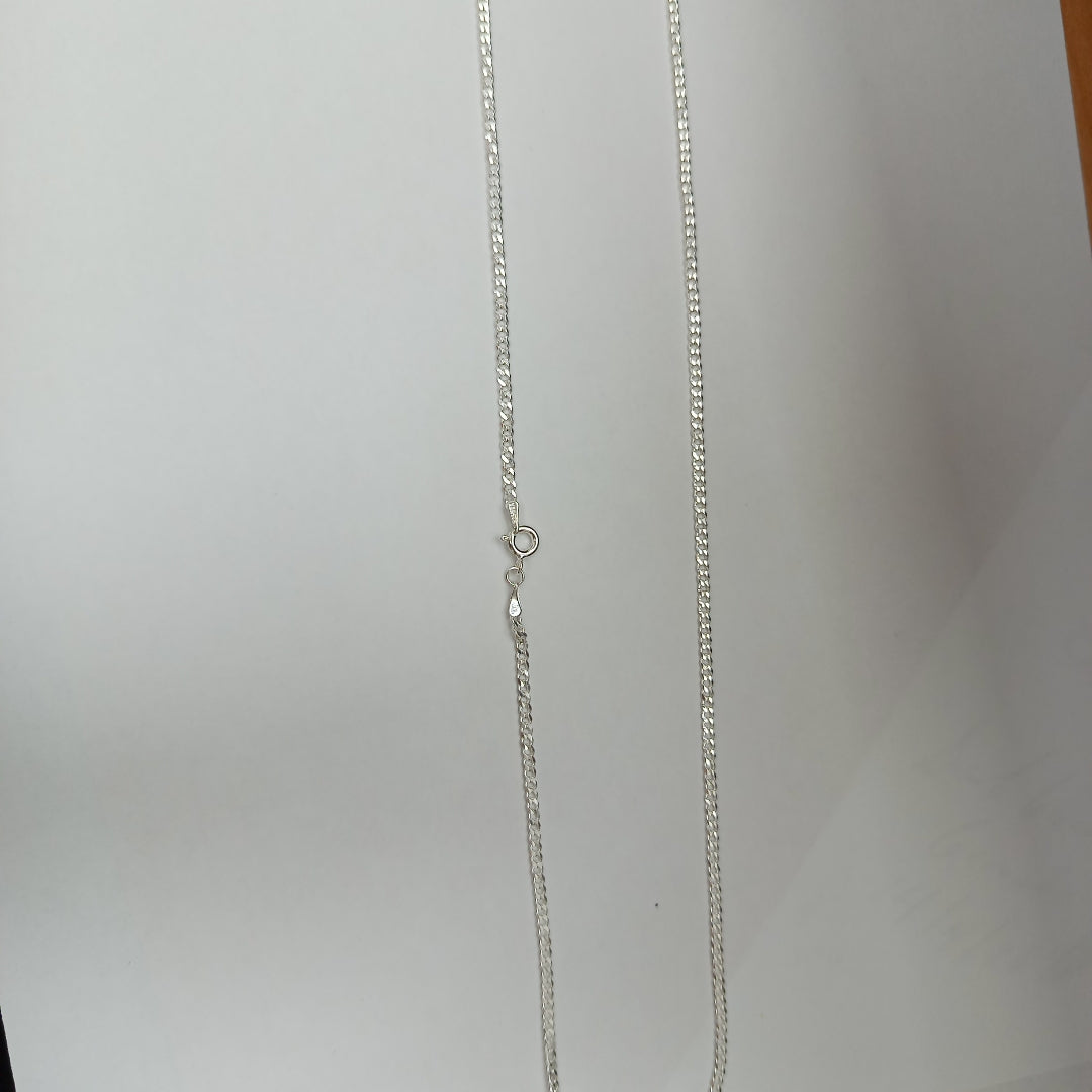 CADENA TEJIDO BARBADO PLATA .925 60 CM 5.7 GR (NUEVO)