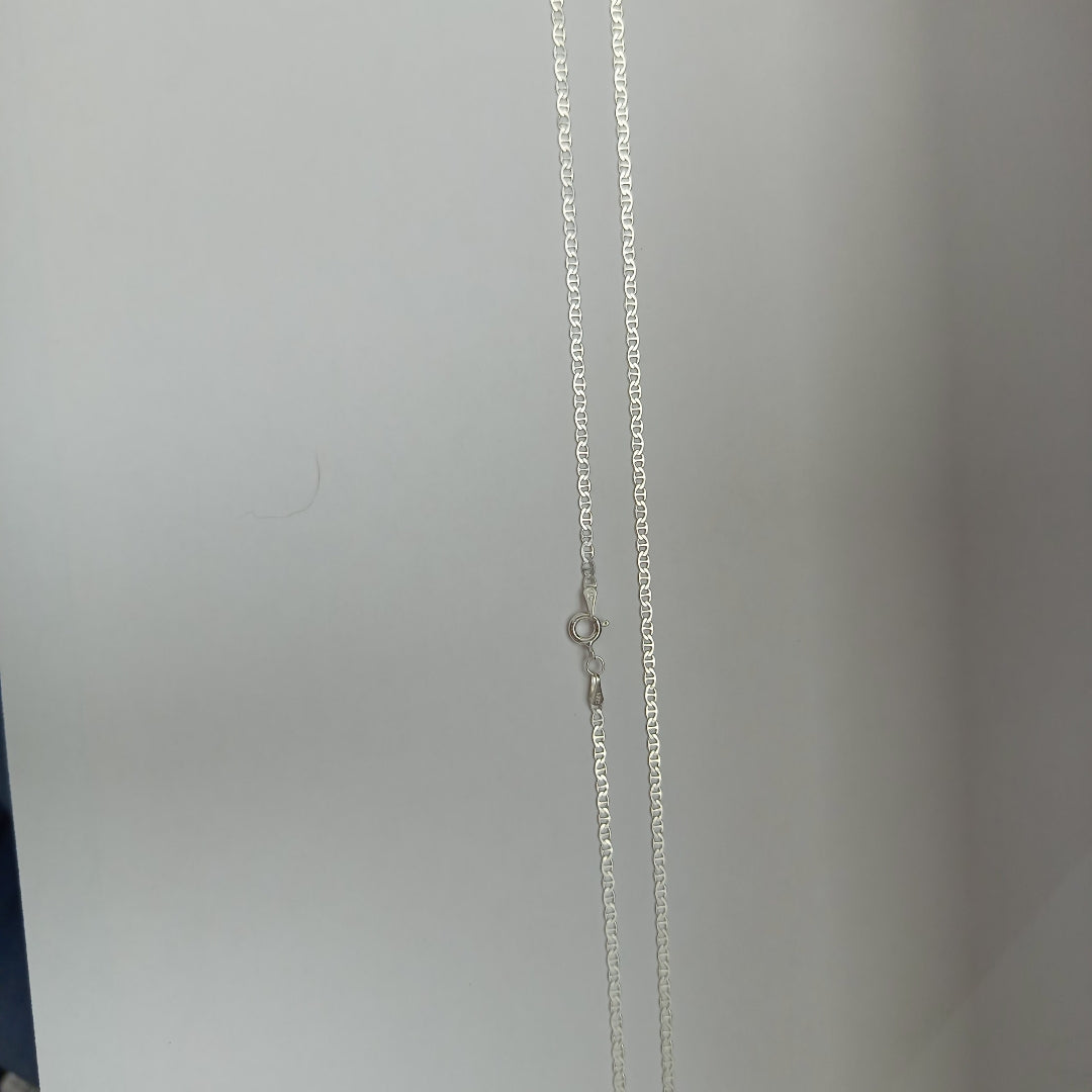 CADENA TEJIDO GUCHI PLATA .925 60 CM 4 GR (NUEVO)
