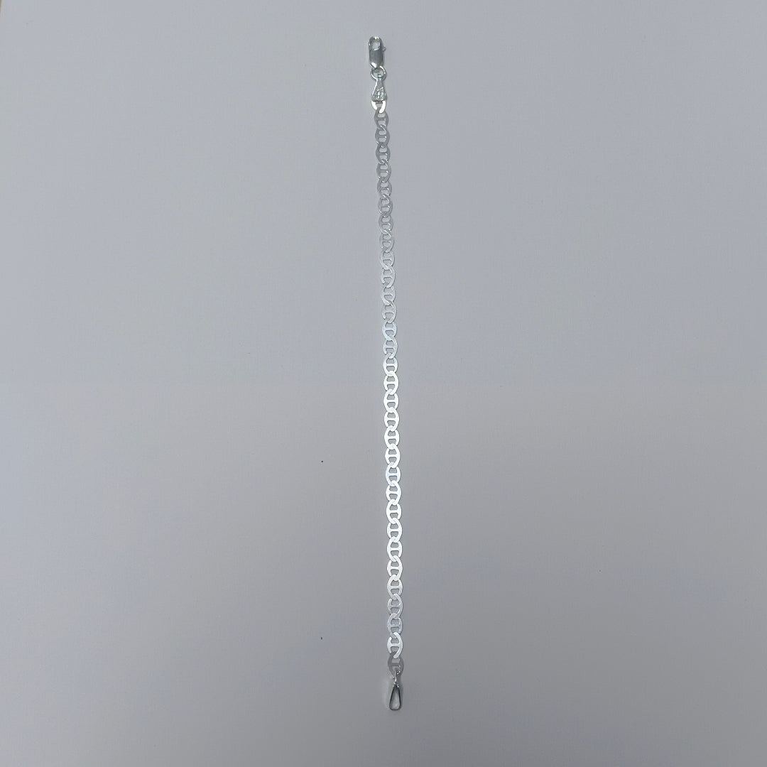 PULSERA TEJIDO GUCHI PLATA .925 18 CM 2.7 GR (NUEVO)