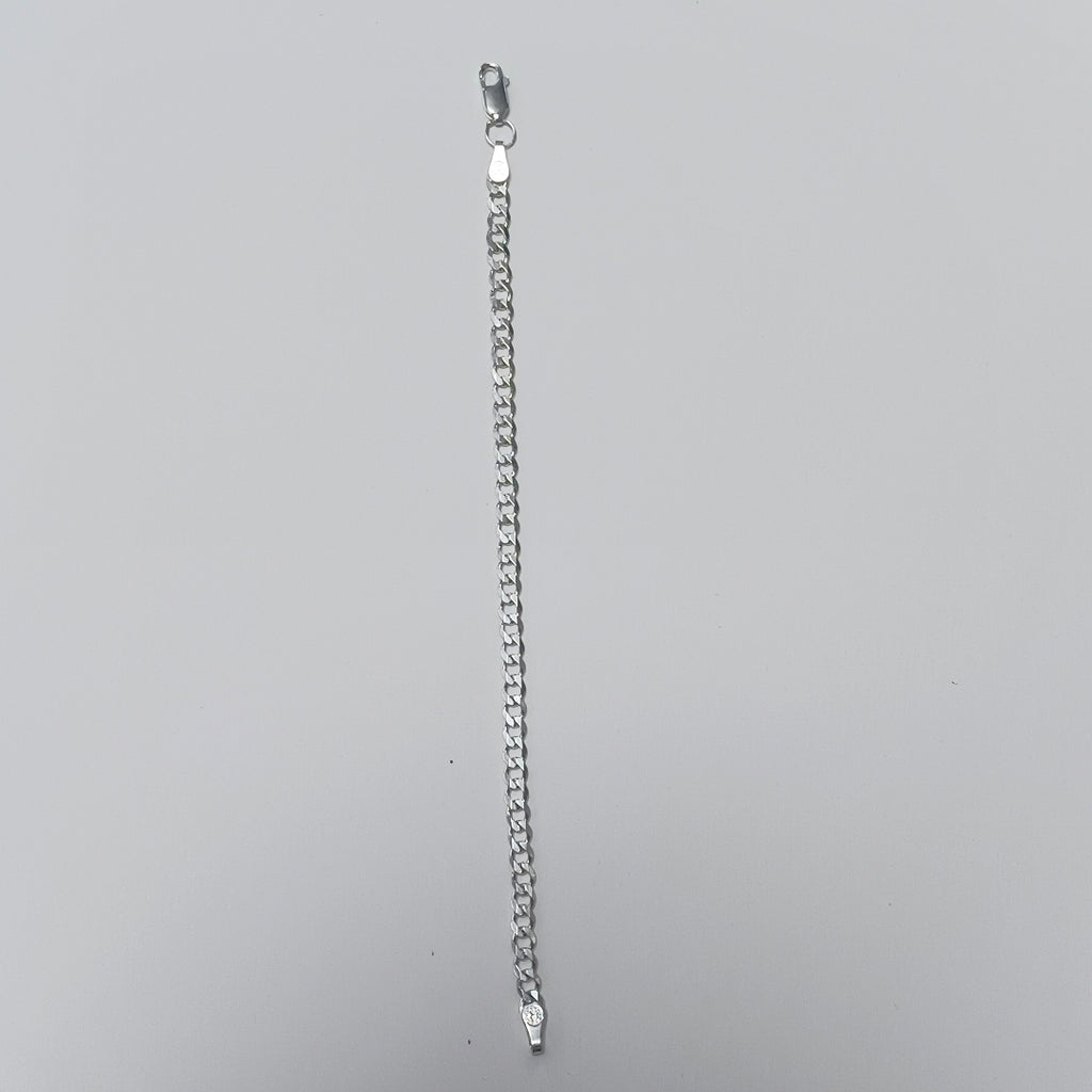 PULSERA TEJIDO BARBADA PLATA .925 16 CM 4.2 GR (NUEVO)