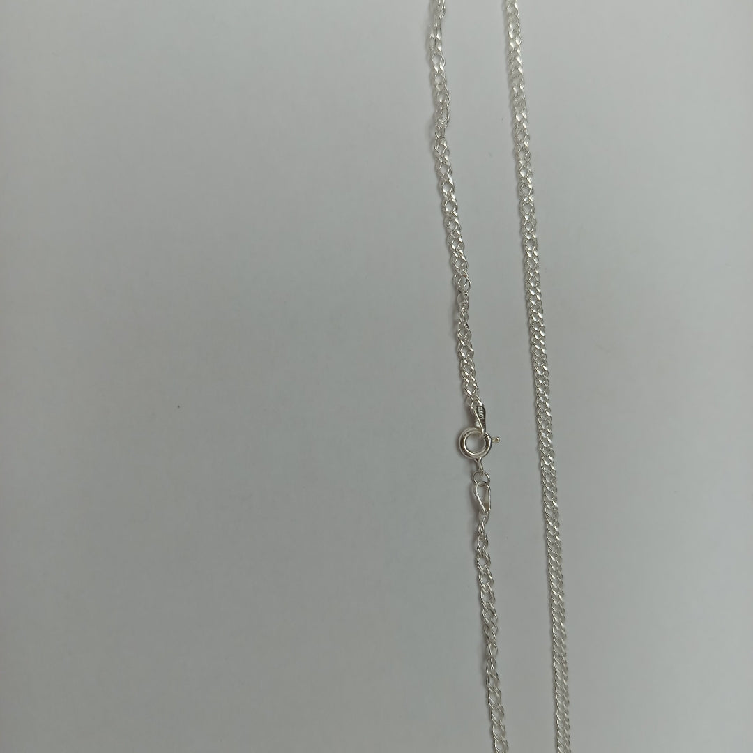 CADENA TEJIDO ESLABONES PLATA .925 55 CM 4.2 GR (NUEVO)
