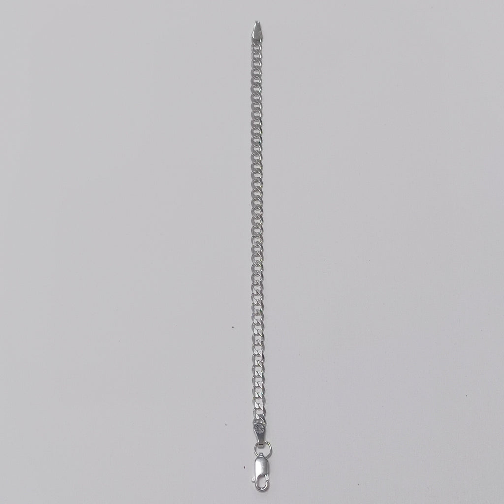 PULSERA TEJIDO BARBADA PLATA .925 16 CM 4.2 GR (NUEVO)