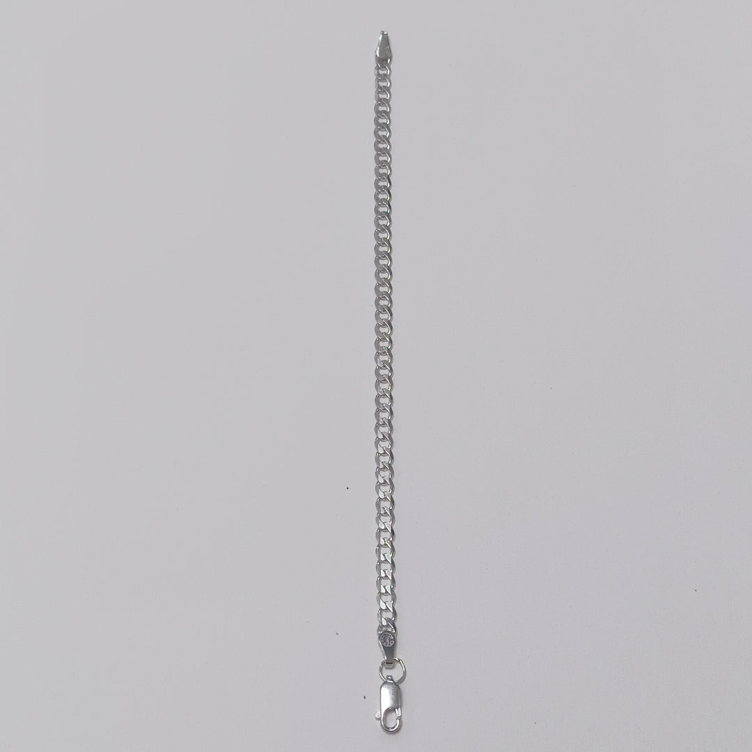 PULSERA TEJIDO BARBADA PLATA .925 16 CM 4.2 GR (NUEVO)