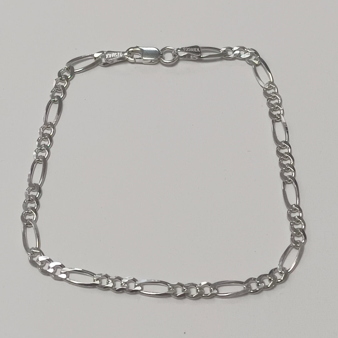 PULSERA TEJIDO 3X1 PLATA .925 18 CM 2.7 GR (NUEVO)
