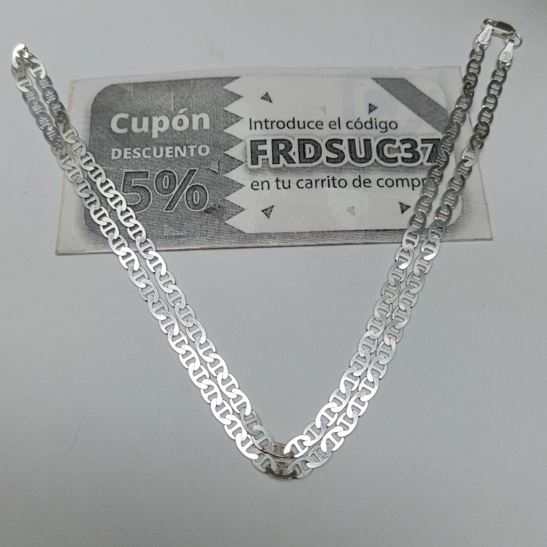 CADENA TEJIDO GUCHI PLATA .925 55 CM 12.9 GR (NUEVO)